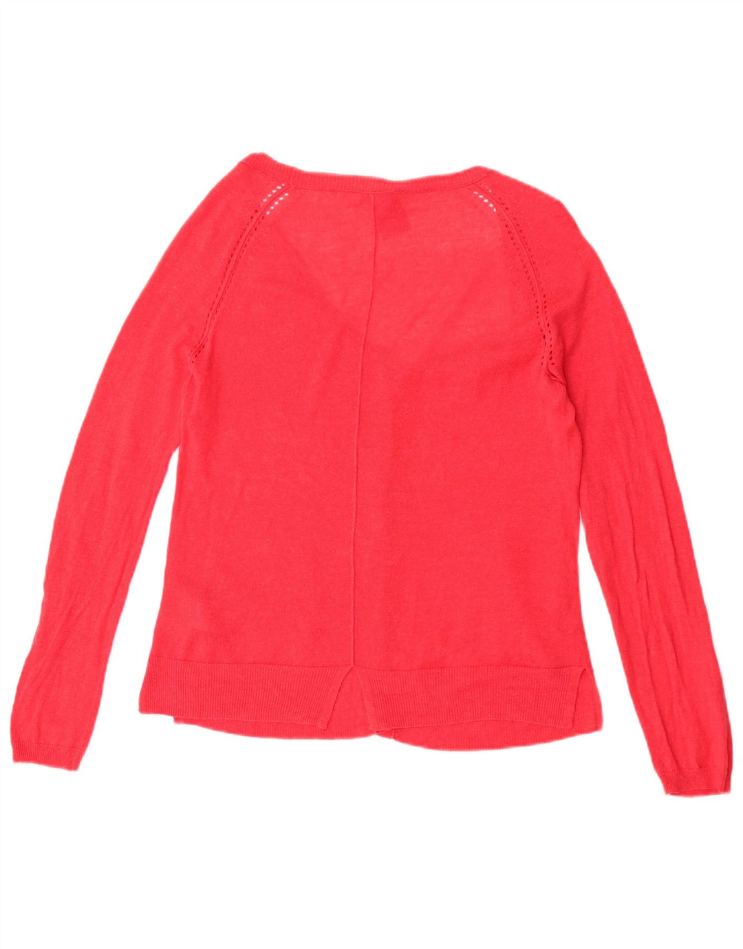 Suéter cardigã feminino White Stuff UK 12 linho vermelho médio