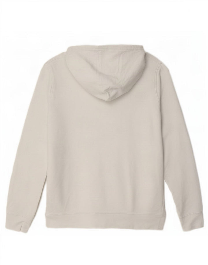 Suéter com capuz gráfico feminino Gap Reino Unido 14 algodão branco médio