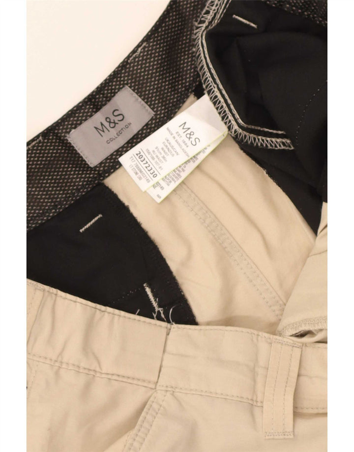Shorts cargo masculino Marks & Spencer W36 grande algodão bege