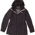 Jaqueta de chuva feminina com capuz Mountain Warehouse UK 14 grande nylon preto