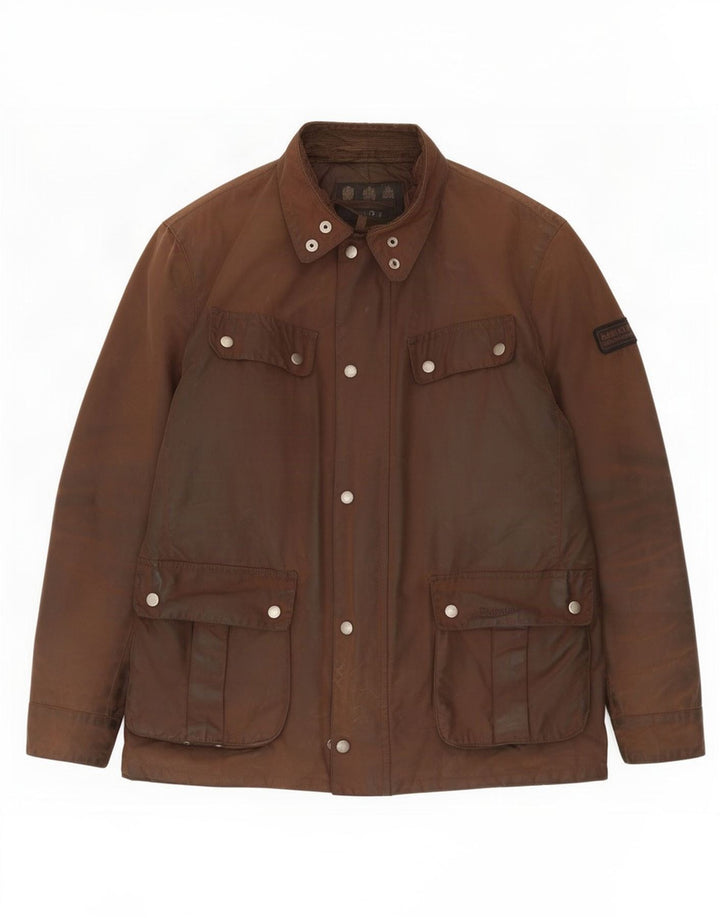 Jaqueta masculina de algodão encerado Barbour Reino Unido 40 grande marrom