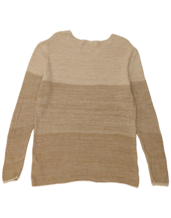 Suéter masculino Jack & Jones com gola canoa 2XL algodão colorblock bege