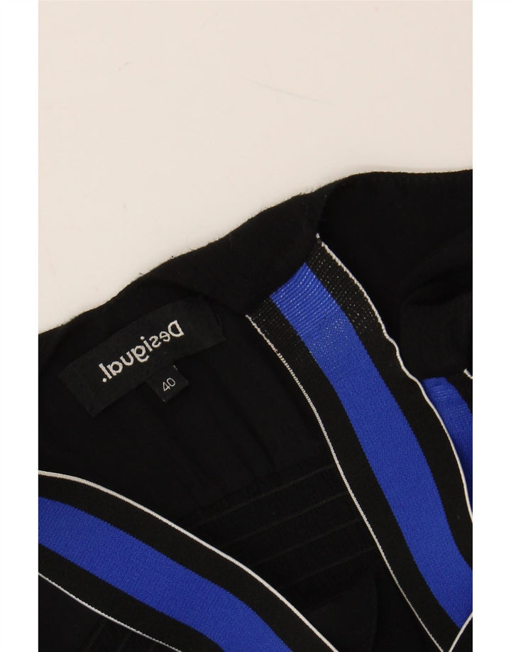 DESIGUAL Vestido maxi feminino com padrão abstrato UE 40 médio preto boêmio