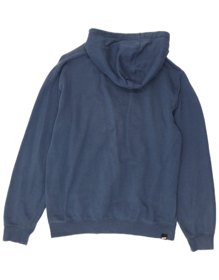 Vans masculino gráfico moletom com capuz médio azul algodão