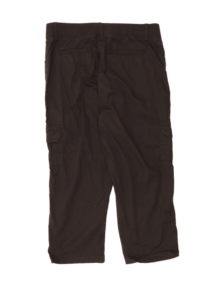 LEE Womens Relaxed Fit Crop Cargo Trousers US 12 Large W34 L24 Black Vintage Lee and Second-Hand Lee from Messina Hembry 