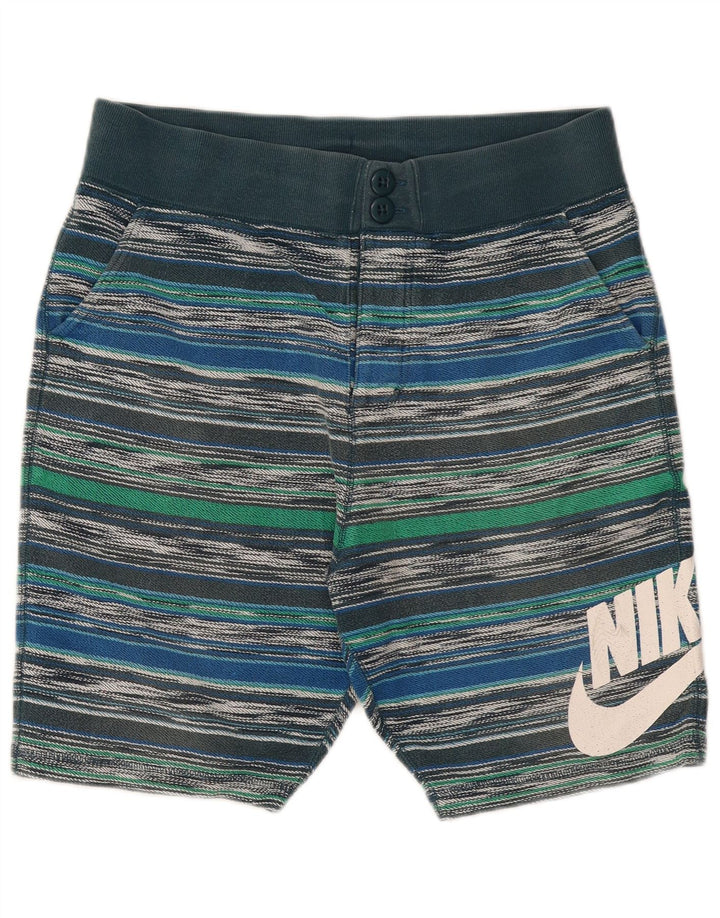 Shorts esportivos masculinos Nike grandes de algodão listrado multicolorido