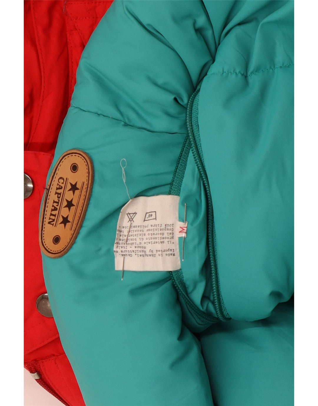 Jaqueta masculina vintage reversível com capuz UK 38 inverno multicolorido médio