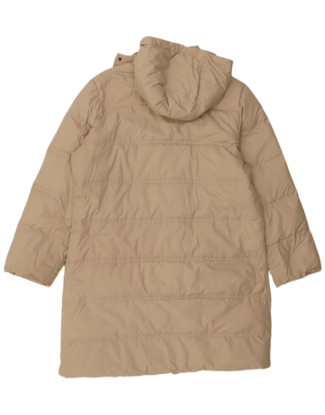 Casaco acolchoado com capuz feminino Fila UK 16 grande poliéster bege