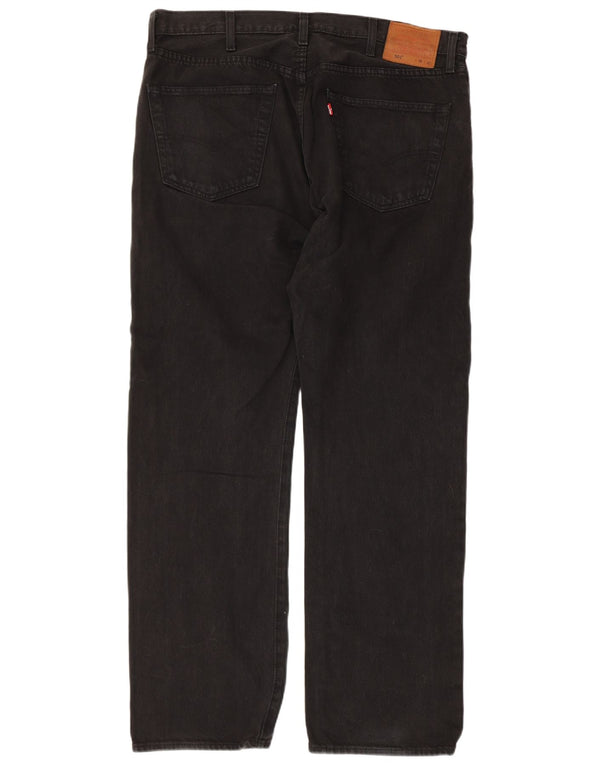 Jeans Levis 501 Straight Masculino W38 L32 Algodão Preto