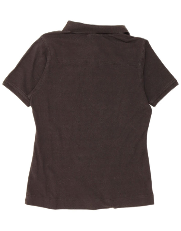 Camisa Polo Feminina Adidas UK 10 Pequena Algodão Preto