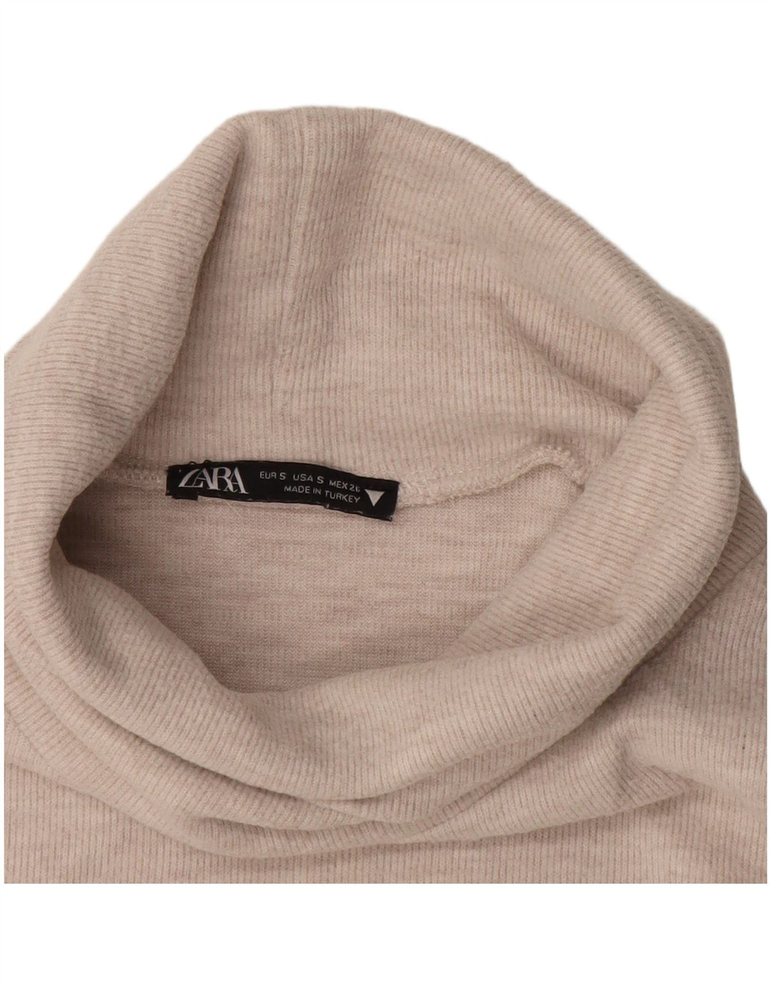 Blusa feminina sem mangas com gola redonda Zara UK 10 pequena branca