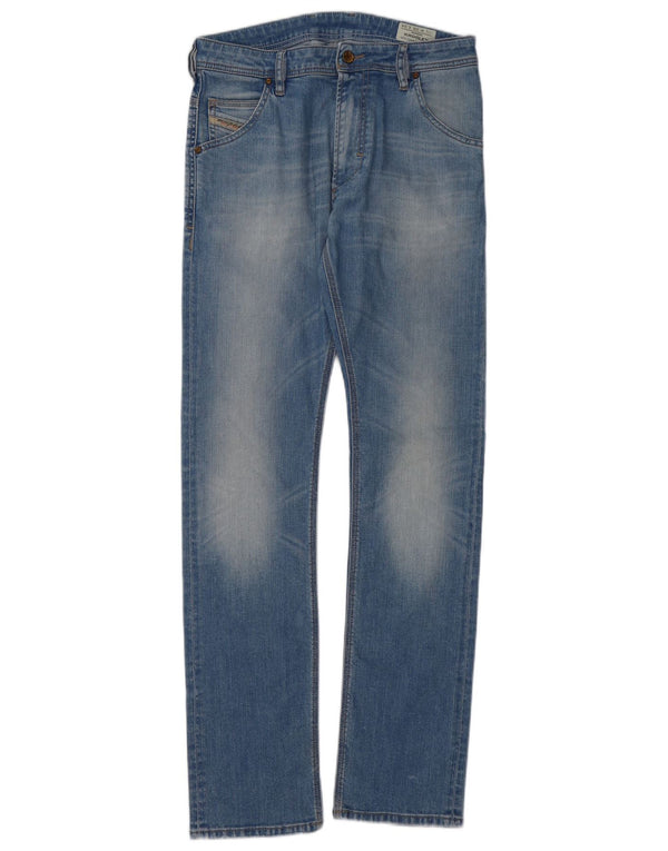 DIESEL Masculino Krooley Straight Jeans W29 L34 Azul Algodão