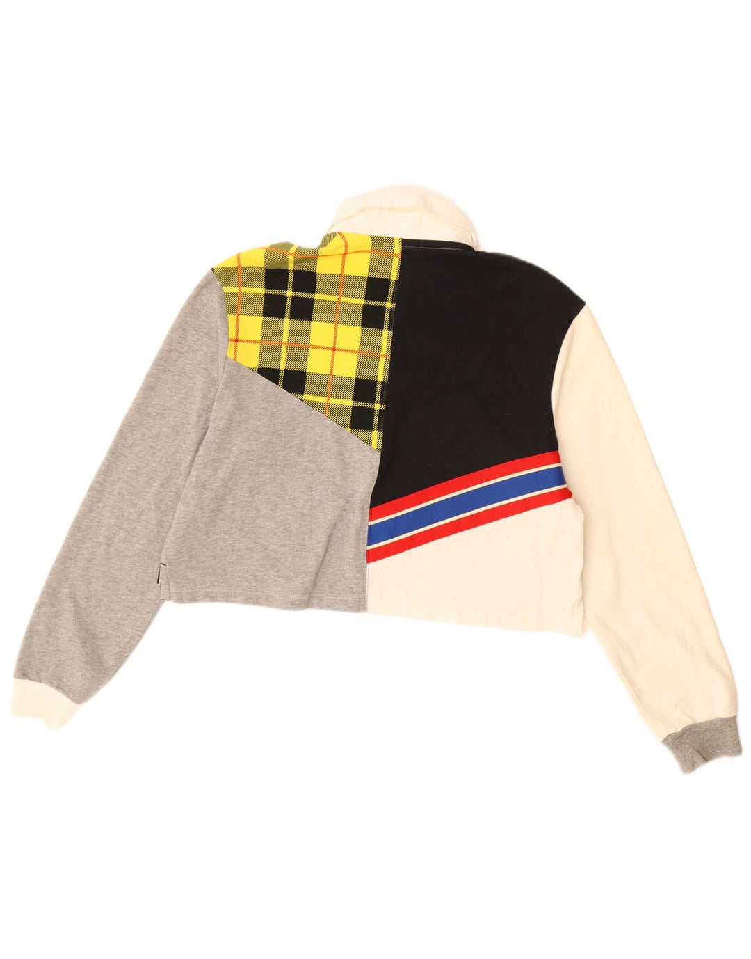 NIKE Womens Oversized Crop Rugby Polo Shirt UK 10 Pequeno Multicolorido