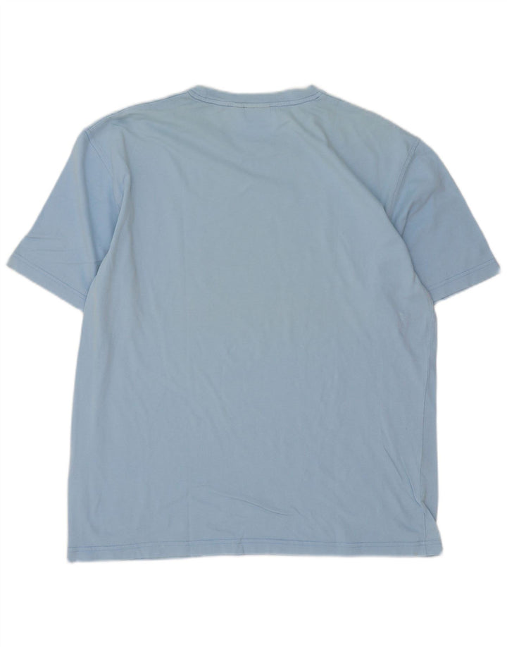 Ellesse Camiseta masculina gráfica top grande algodão azul