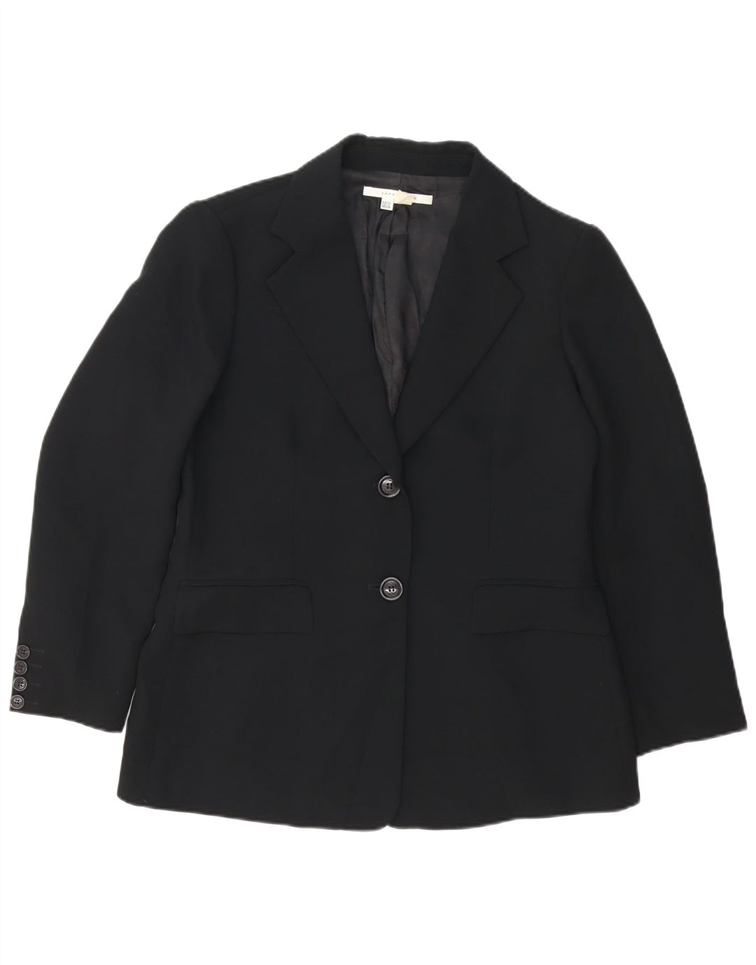 Jaqueta blazer feminina Zara com 2 botões EU 44 XL preto poliéster