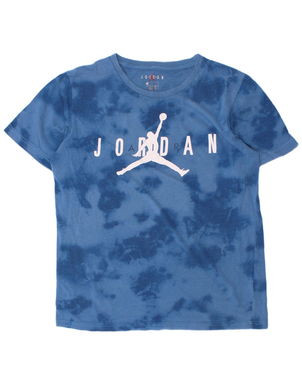 Camiseta gráfica Jordan Boys Top 12-13 anos grande tie-dye azul