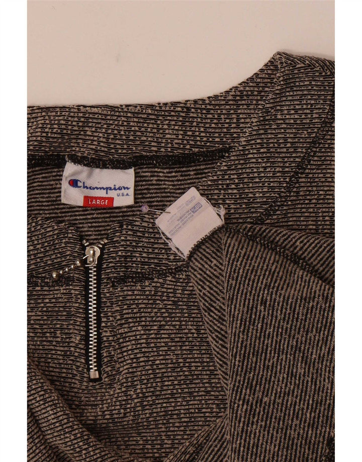 Campeão Crop Top Feminino Manga Longa Reino Unido 16 Grande Poliéster Cinzento Flecked