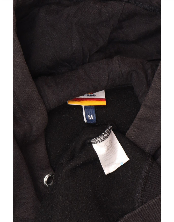 ELLESSE moletom com capuz gráfico masculino médio algodão preto