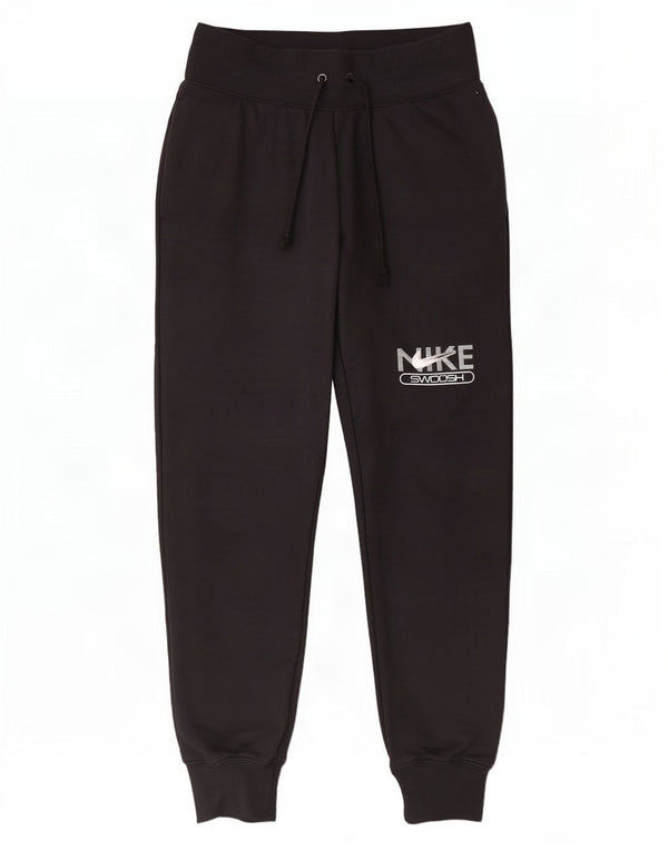 Calça de treino Nike feminina Swoosh Graphic Joggers UK 14 Médio Preto
