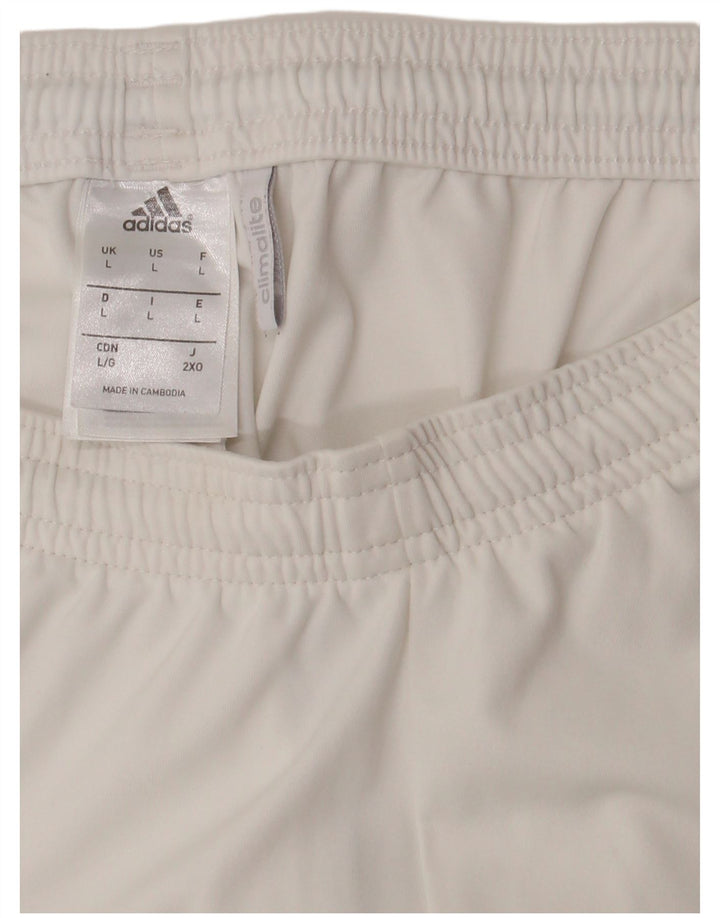 ADIDAS Mens Climalite Sport Shorts Grande Poliéster Branco