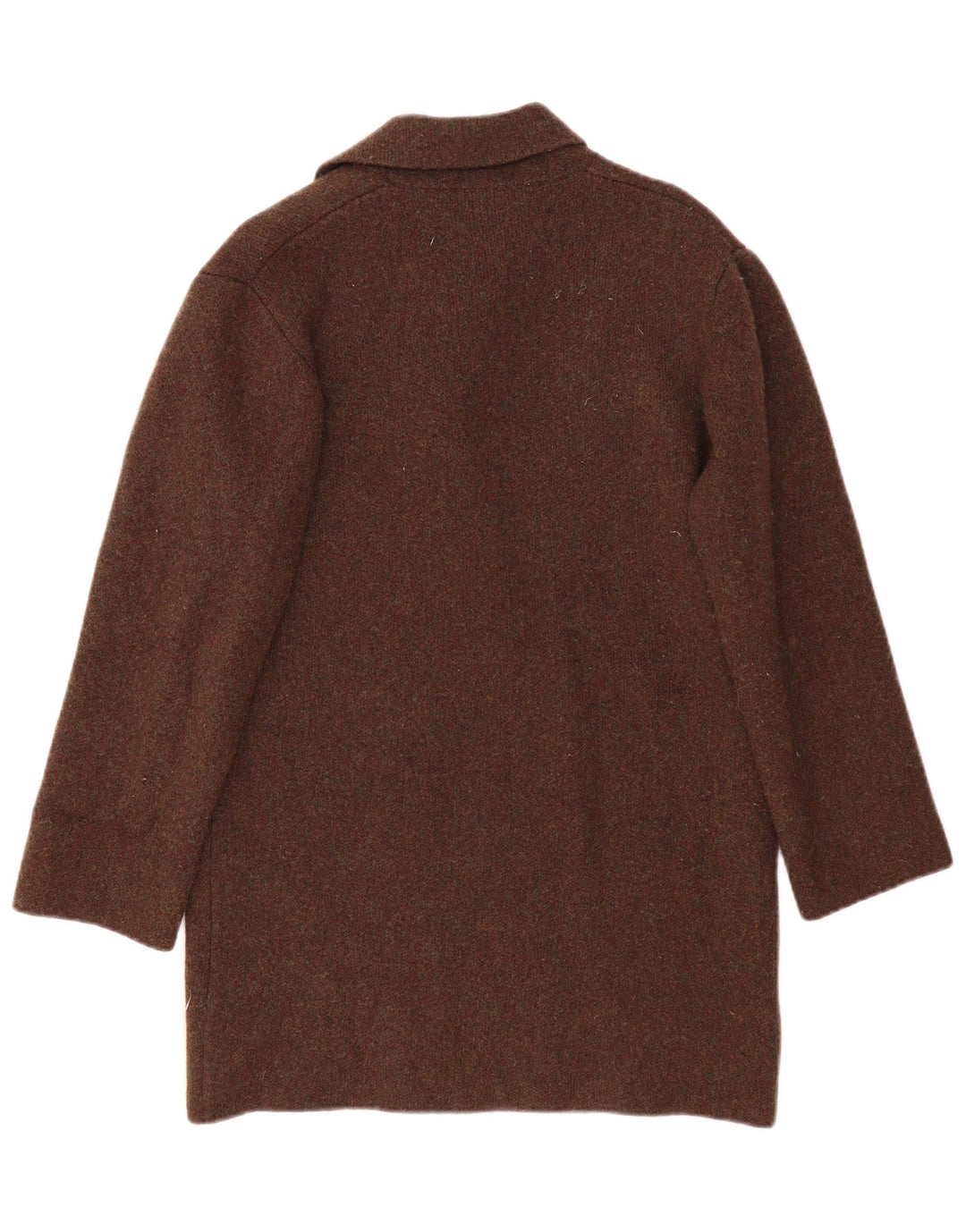 Sobretudo oversized feminino Zara UK 10 pequena lã cáqui