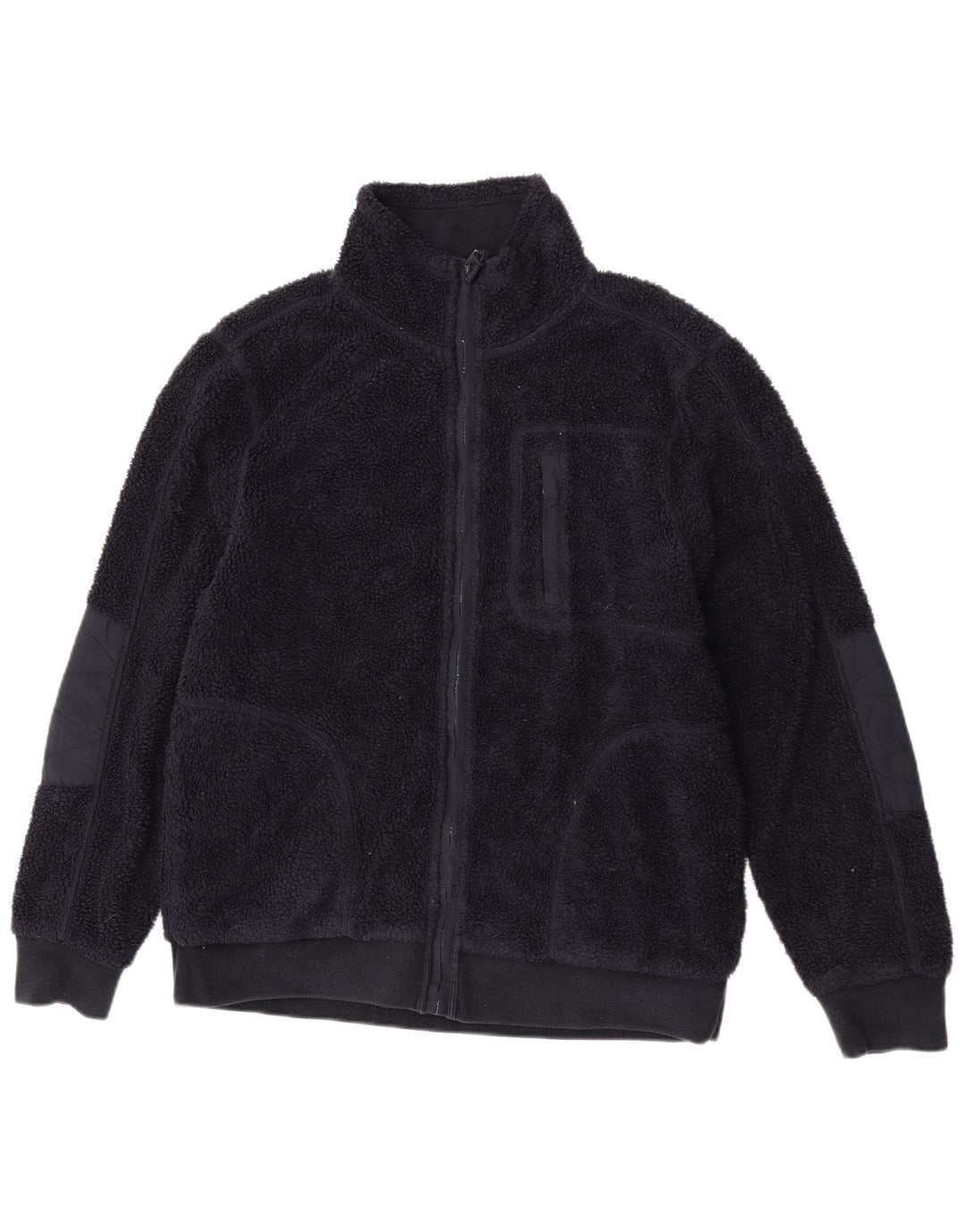 Jaqueta de lã masculina Fat Face poliéster azul marinho médio Reino Unido 38