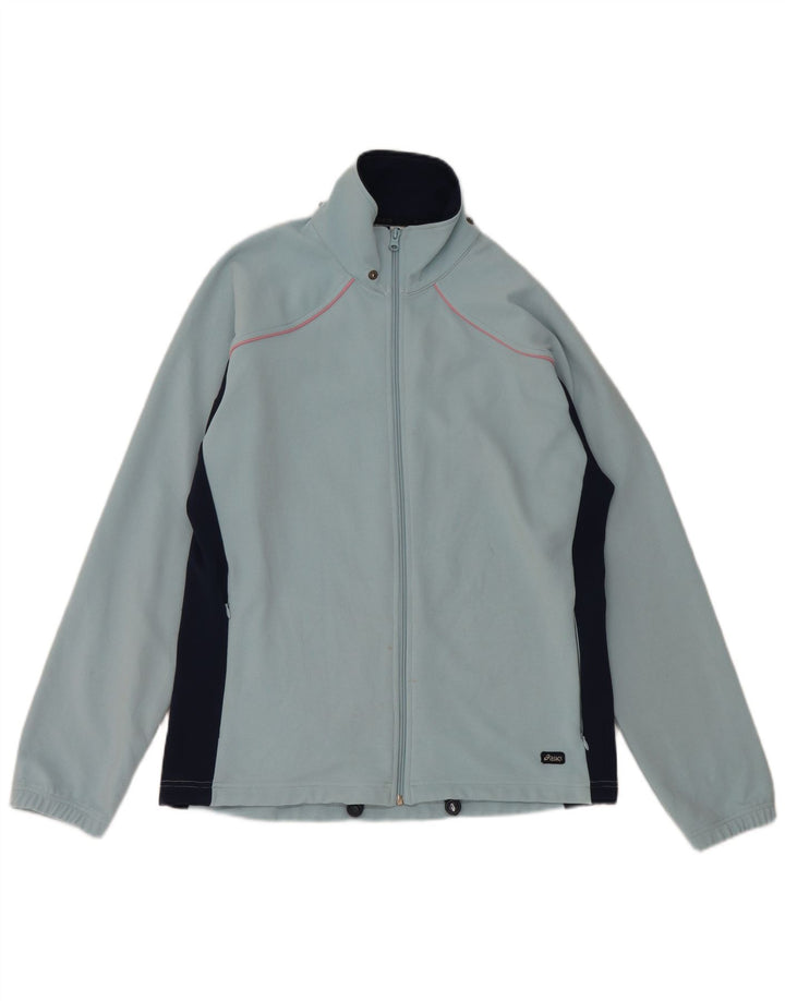 Asics Mens Tracksuit Top Jaqueta Médio Azul Colourblock Poliéster
