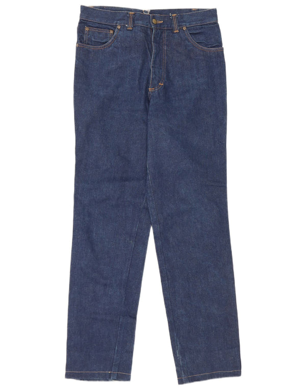 Jeans retos de cintura alta feminina vintage W34 L31 algodão azul