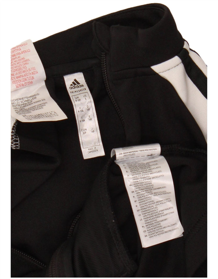 ADIDAS Meninos Primegreen Graphic Tracksuit Top Jaqueta 9-10 Anos Preto