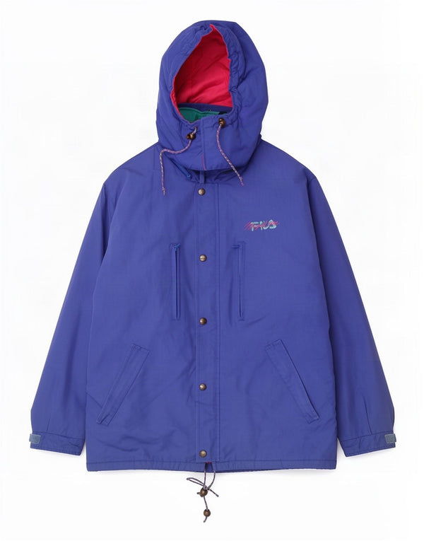 Jaqueta corta-vento masculina Fila IT 52 2XL azul colorblock poliéster