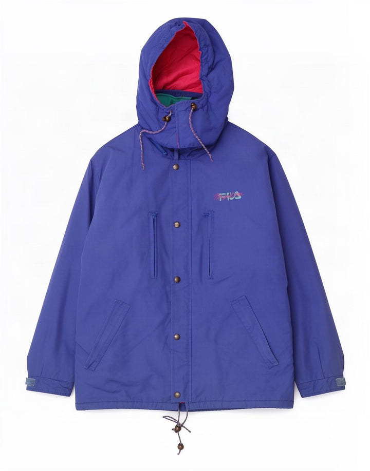 Jaqueta corta-vento masculina Fila IT 52 2XL azul colorblock poliéster