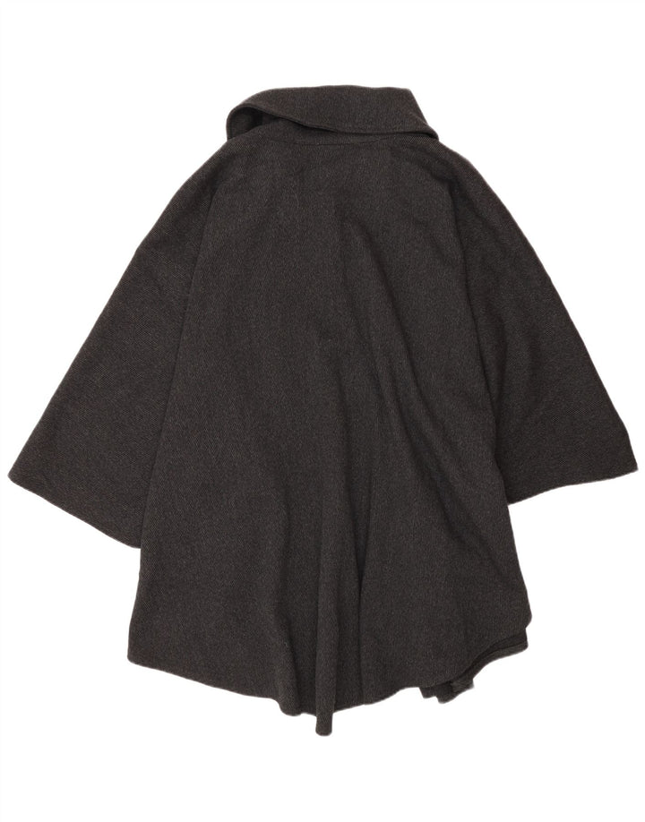 Casaco feminino Francesca UK 14 lã risca de giz cinza médio