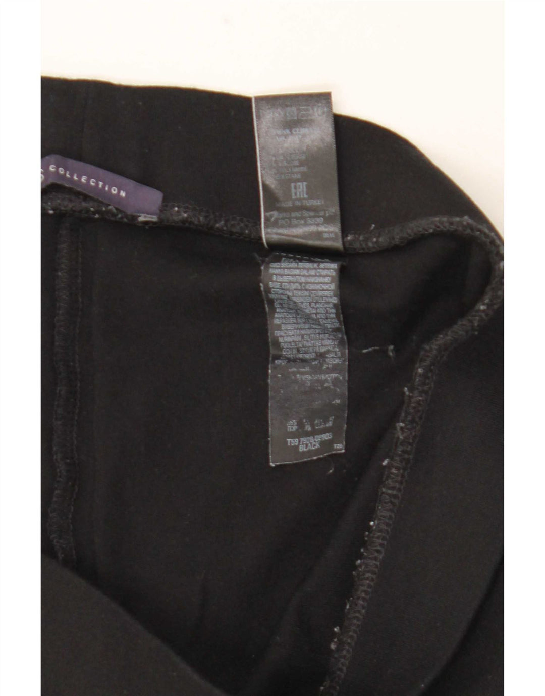 Leggings de estribo feminino Marks & Spencer Reino Unido 12 viscose preta média
