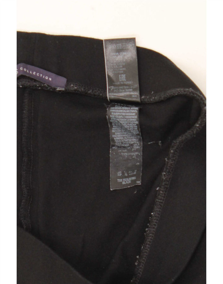 Leggings de estribo feminino Marks & Spencer Reino Unido 12 viscose preta média