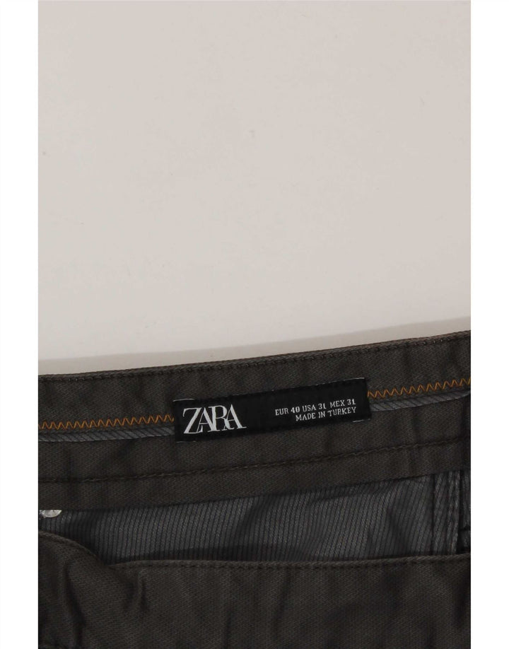 Zara Mens Slim Calça Casual EU 40 Médio W31 L32 Cinza