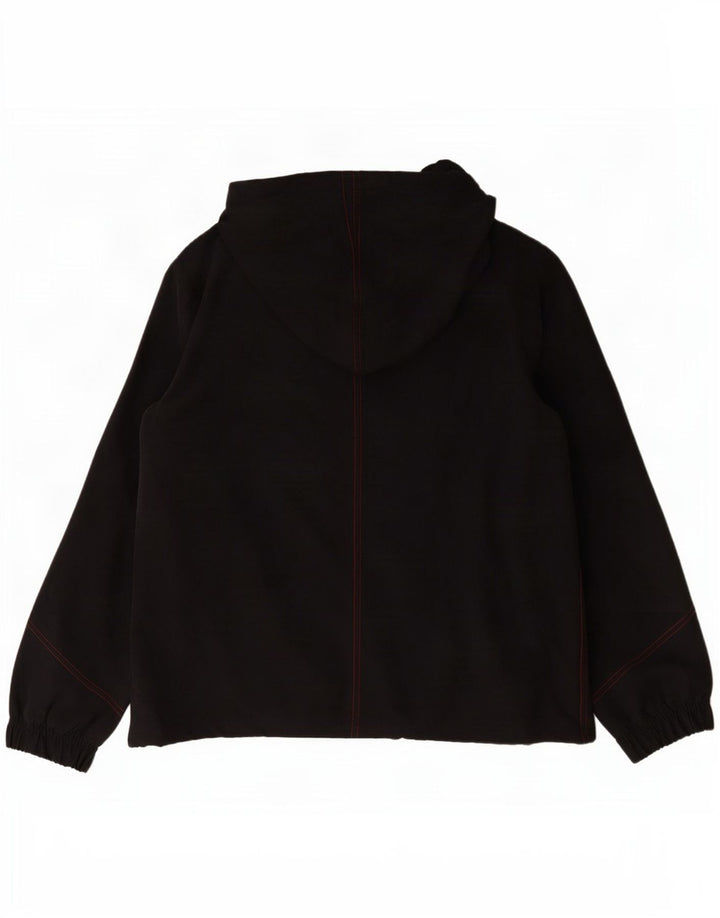 Jaqueta de chuva com capuz feminino Reebok UK 14 grande poliéster preto