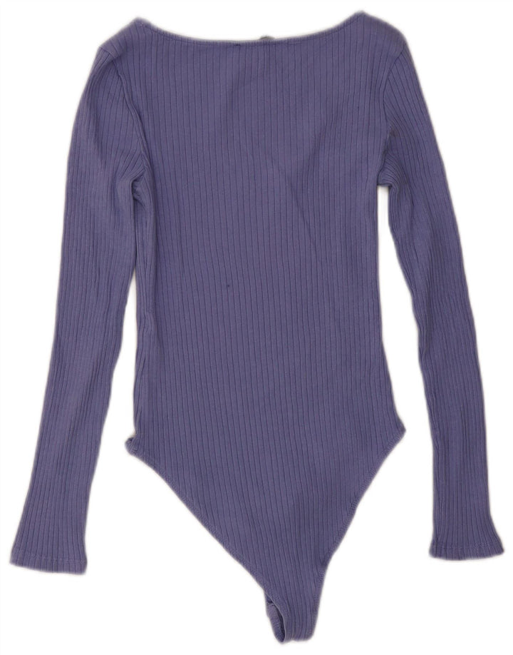 Macacão feminino de manga comprida Zara UK 12 médio roxo
