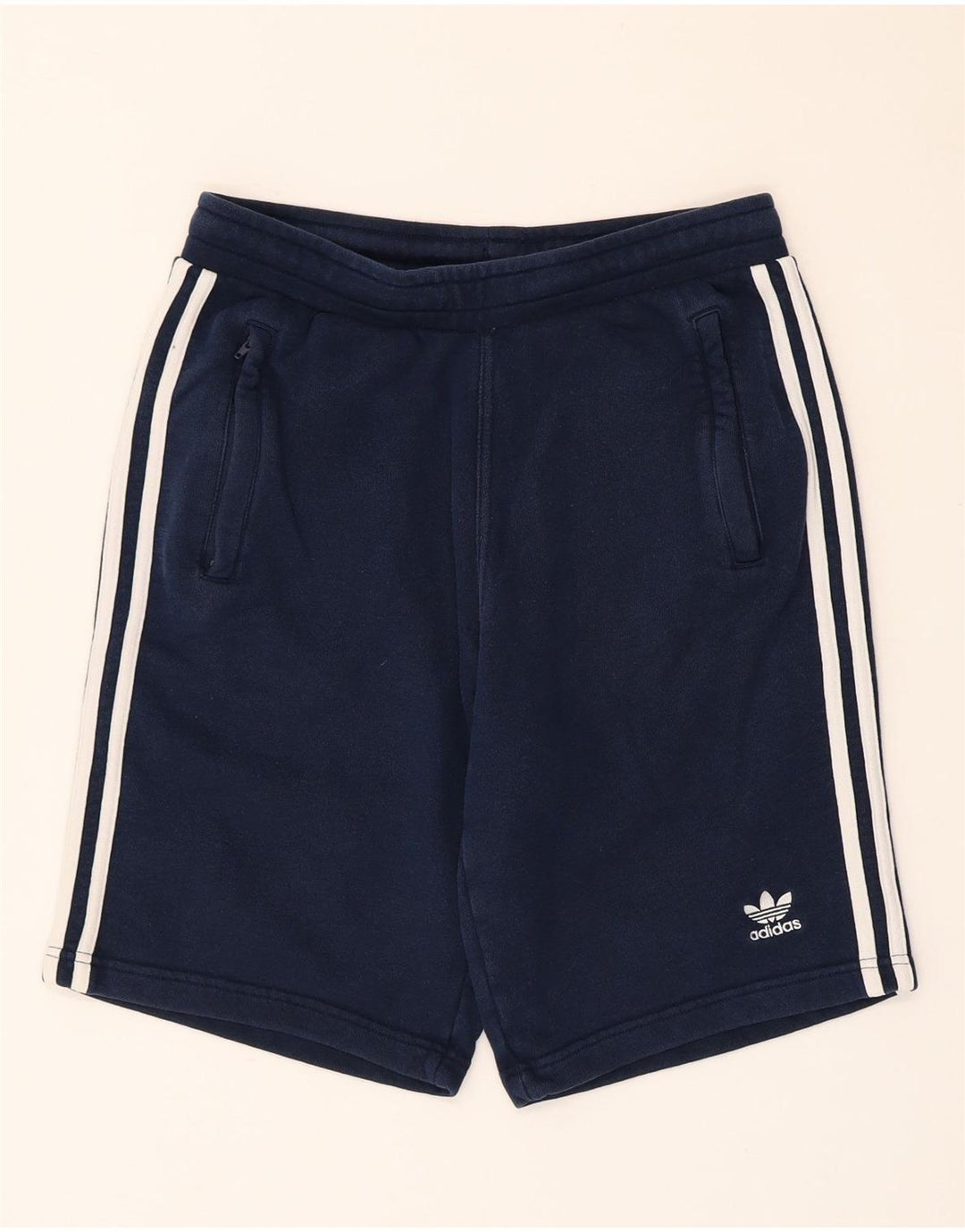 Shorts esportivos masculinos Adidas pequeno algodão azul marinho