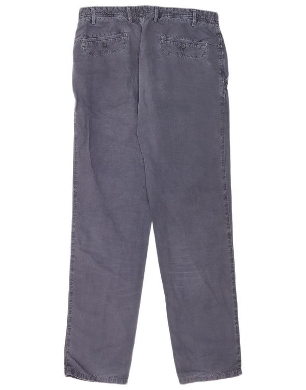 Calça Chino Reta Masculina Massimo Dutti UE 44 Grande W32 L34 Azul Marinho