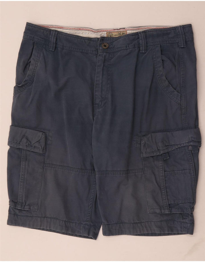 Shorts cargo masculino Fat Face W38 XL algodão azul marinho