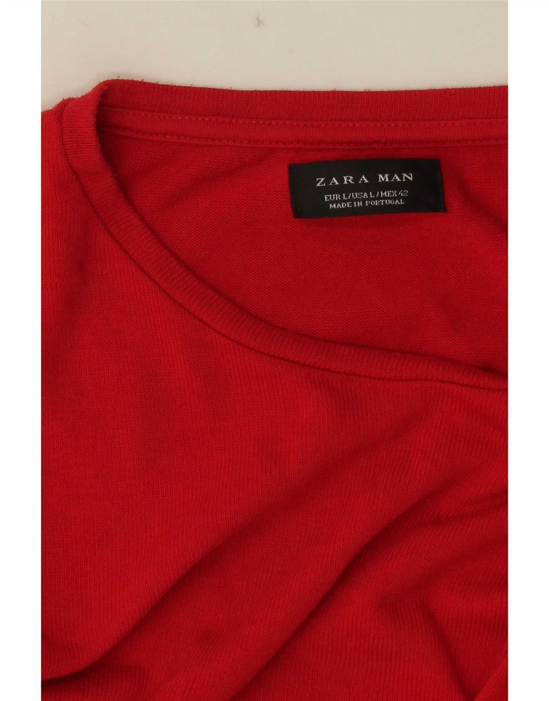 Camiseta masculina Zara Top grande vermelho