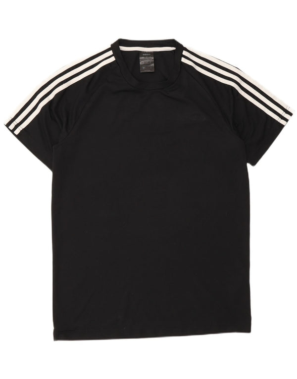 Adidas Mens Climalite Camiseta Top Médio Preto Poliéster Esportivo