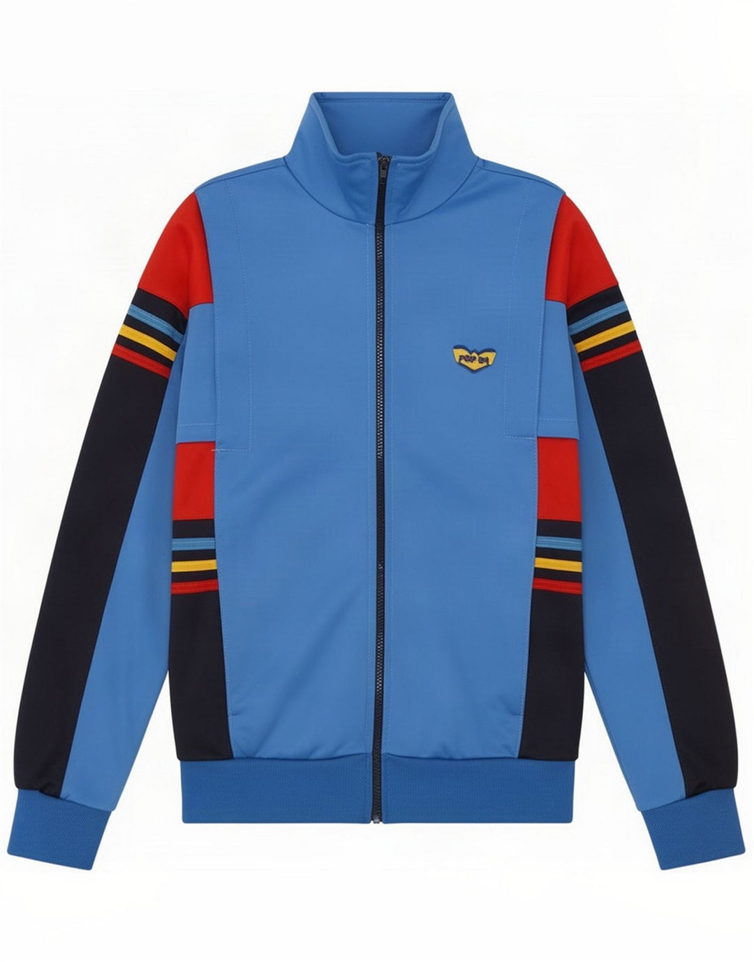 POP 84 Jaqueta masculina de agasalho pequeno azul Colourblock