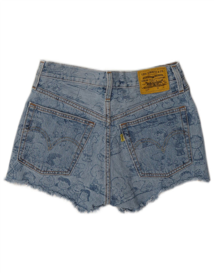 Shorts jeans feminino Levi's Peanuts Graphic W24 XS azul algodão