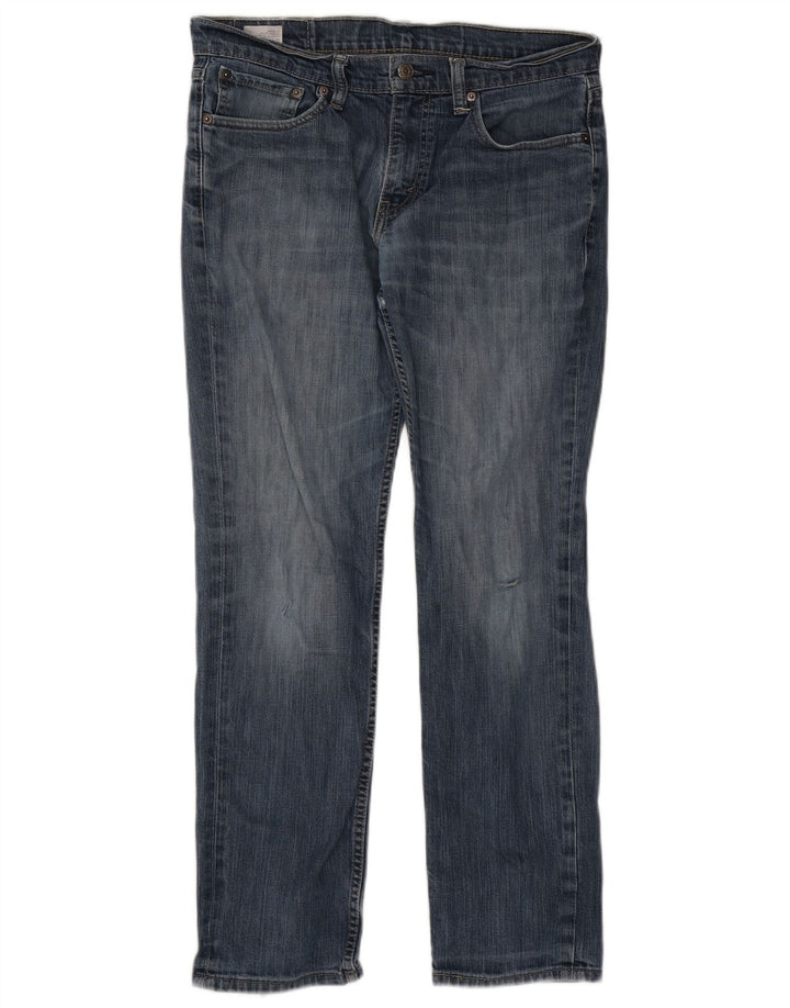 Calça jeans reta masculina Levi's W32 L30 azul algodão