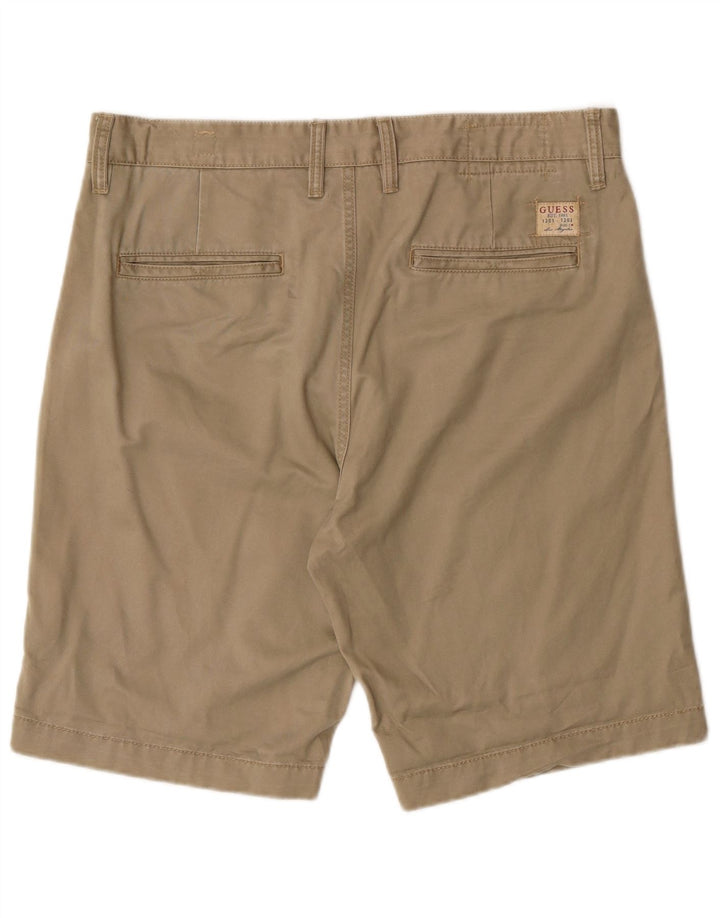 Guess Mens Chino Shorts W33 Algodão Bege Médio