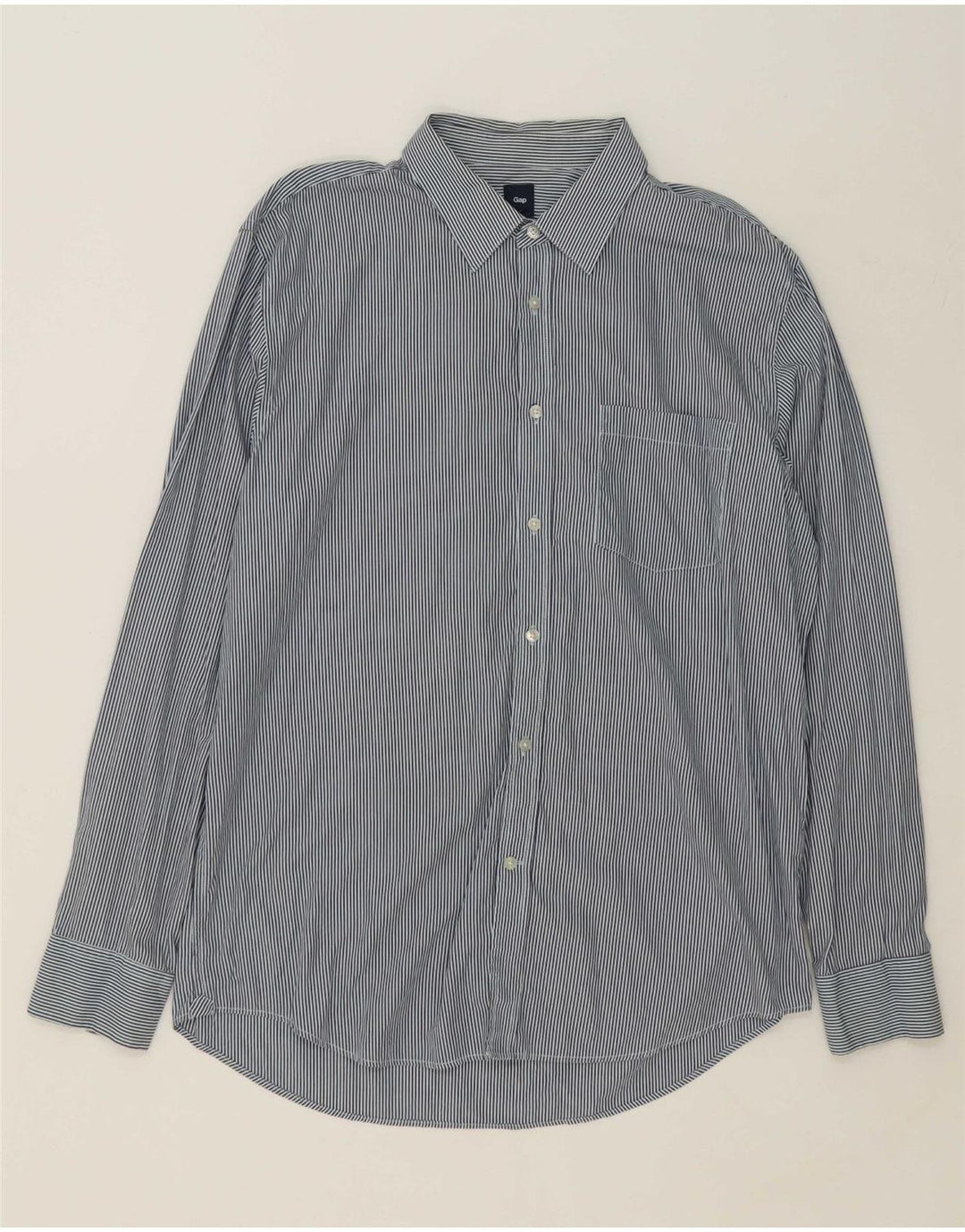 Camisa masculina GAP XL azul marinho listrado algodão