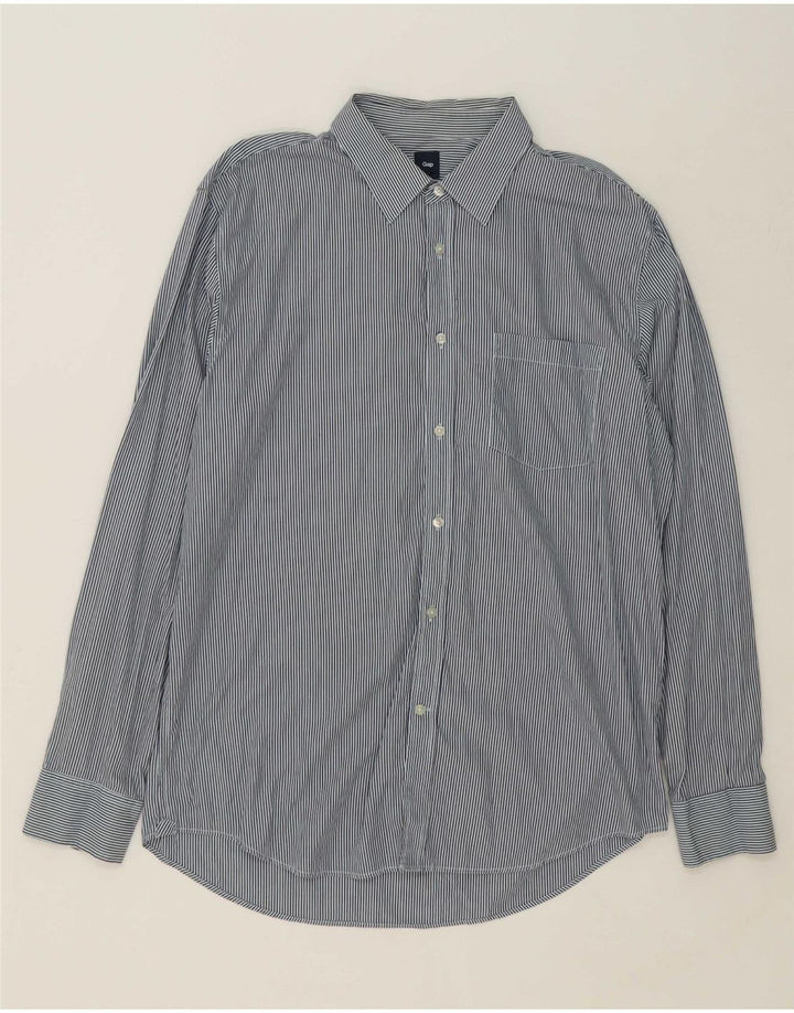 Camisa masculina GAP XL azul marinho listrado algodão