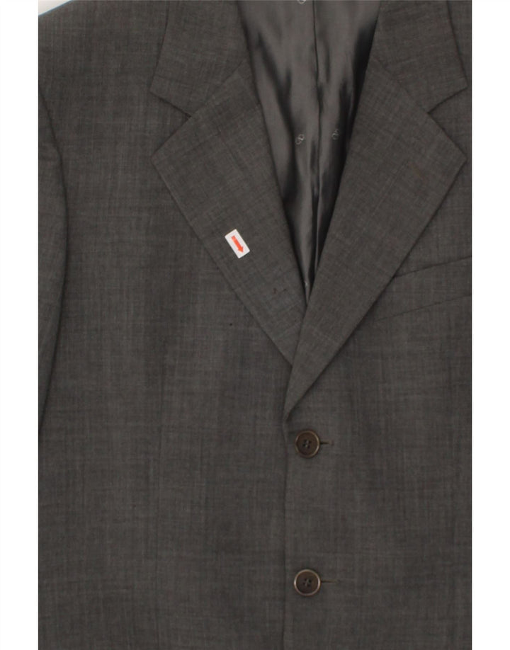 Conjunto masculino de 3 botões e 2 peças VALENTINO IT 48 médio W38 L32 lã virgem cinza
