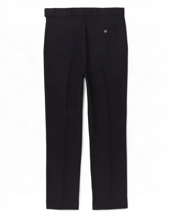 Calça masculina de ajuste regular Marks & Spencer W34 L31 azul marinho poliéster